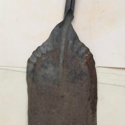 Steel Antique Fireplace Ash Shovel: Rustic Wall Decor.