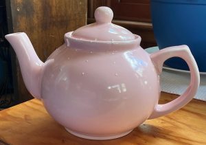 Nantucket Home Blush Pink Polka Dot Teapot, Large Ceramic (48 oz.)