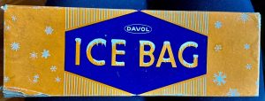 Davon 9” English IceBag.WW2.Davon Rubber Co., RI. Original box.“War Emergency Product” insert.Homefront “patriotic duty”plea. Free shipping.