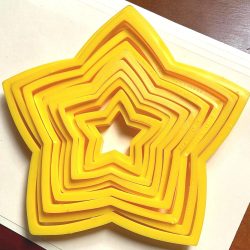 Wilton Star Cookie Cutters: 10 Yellow Plastic Sizes, 2-8"