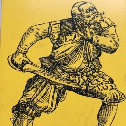 Renaissance Swordsmen Rubber Stamp Blocks with Ink Pads