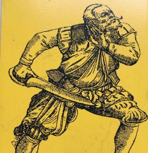 Renaissance Swordsmen Rubber Stamp Blocks with Ink Pads
