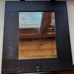 Armoire Door Mirror Oak. Antique.