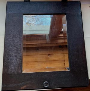 Armoire Door Mirror Oak. Antique.