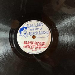 Ballads for Little Buckaroos. Vinyl 78 rpm. 1940’s. Cowboy songs for kids. Steve Barry. Good/fair. Belonged to my 86 year old grandpa. Rare.