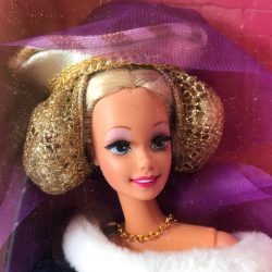 Barbie Medieval Lady Doll, Rooted Eyelashes, Long Braided Hair, Royal Blue Gown