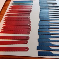 Mini Hacksaw Blades: Cadewell and Simonds USA, Vintage. 1950s (40 Total)
