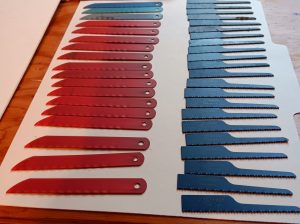 Mini Hacksaw Blades: Cadewell and Simonds USA, Vintage. 1950s (40 Total)