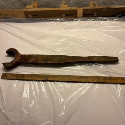 Locomotive open end wrench rusted Antique