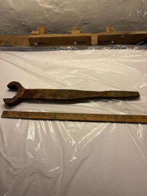 Locomotive open end wrench rusted Antique