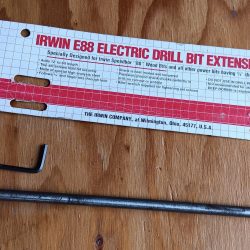 Irwin E88 Drill Bit Extension: 12-inch Electric Power Bit