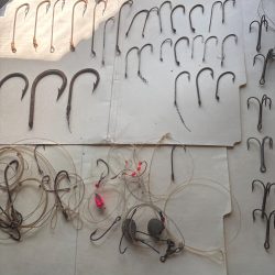 Vintage Mustad fishing hooks uses by Long Island fishermen