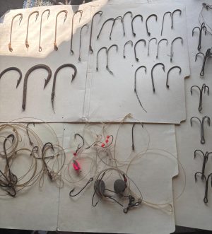 Vintage Mustad fishing hooks uses by Long Island fishermen