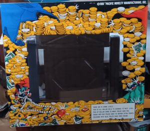 THIEF Arcade Slot Machine Window - 1981 Pacific Novelty - Retro Decor. Free shipping!