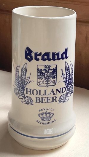 Handmade Holland Beer Stein: Hand Decorated, Coat of Arms. Free shipping!