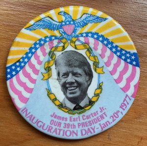 Vintage James Earl Carter Jr. Inauguration Day 1977 Button, Political Collector's Item